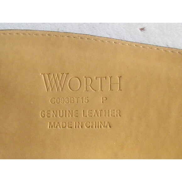 DESIGNER WORTH NY BLACK/WHITE ANIMAL PRINT LEATHER /PONY HAIR 3\